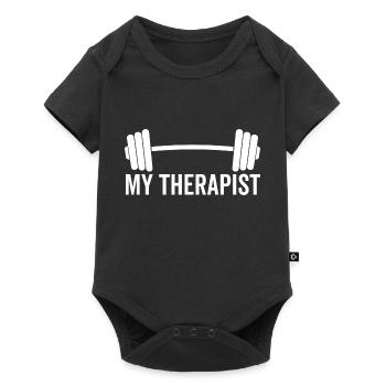 Barbell My Therapist - Baby Premium short-sleeve bodysuit - black - Front