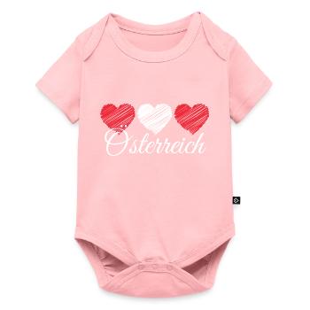 Fanartikel Österreich Euro Nationalmannschaft - Baby Premium Kurzarmbody - Rosa - Vorne