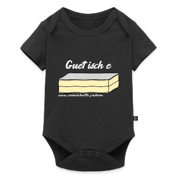 Guet isch e Cremeschnitte - Baby Premium Kurzarmbody - Schwarz - Vorne