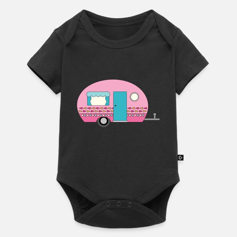 Caravane Camping Drôle - Body à manches courtes Premium Bébé - noir