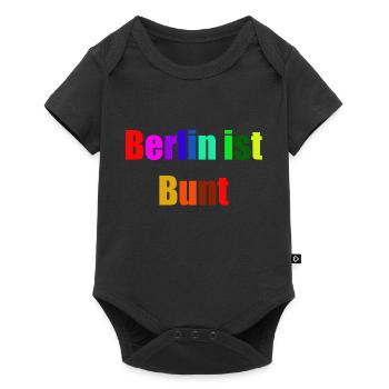 Berlin ist bunt - Baby Premium Kurzarmbody - Schwarz - Vorne