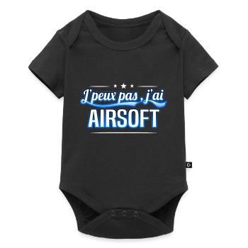 Airsoft - j'peux pas , j'ai Airsoft - Body à manches courtes Premium Bébé - noir - Devant