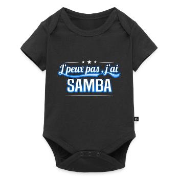 Samba - j'peux pas , j'ai Samba - Body à manches courtes Premium Bébé - noir - Devant