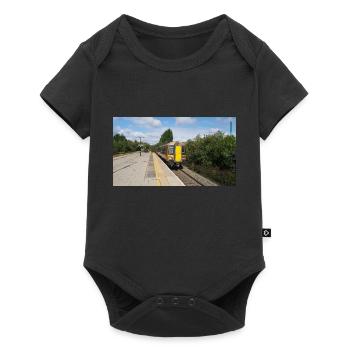 Railway Train Approach 001 - Baby Premium short-sleeve bodysuit - black - Front