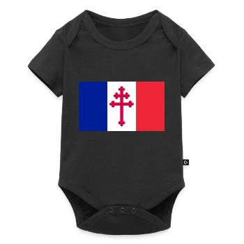 croix de Lorraine - Body à manches courtes Premium Bébé - noir - Devant
