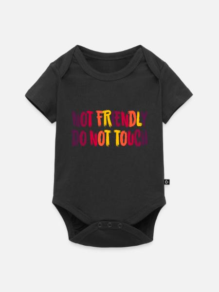 S’il vous plaît ne touchez pas - je ne suis pas amical! - Body à manches courtes Premium Bébé - noir
