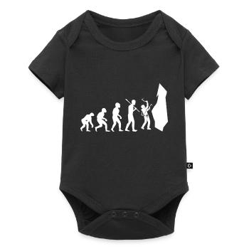 Bouldern Klettern Climbing - Baby Premium Kurzarmbody - Schwarz - Vorne