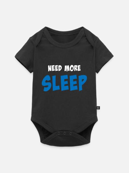 Need more sleep - Baby Premium Kurzarmbody - Schwarz