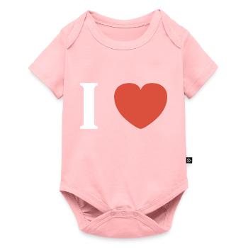 i love - Body à manches courtes Premium Bébé - rose - Devant