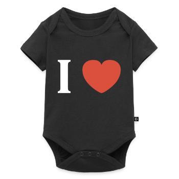 i love - Body à manches courtes Premium Bébé - noir - Devant