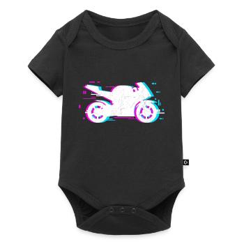 motorbike Design for a motorbike fan - Baby Premium short-sleeve bodysuit - black - Front