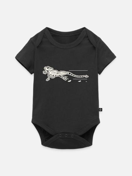 Retro Jesus Christus Eidechse - Baby Premium Kurzarmbody - Schwarz