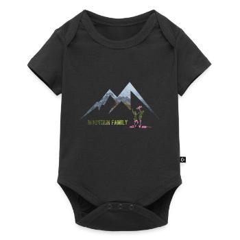 Bergfamilie - Baby Premium Kurzarmbody - Schwarz - Vorne