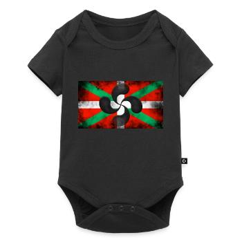 VINTAGE IKURRIÑA FLAG WITH LAUBURU - Baby Premium short-sleeve bodysuit - black - Front
