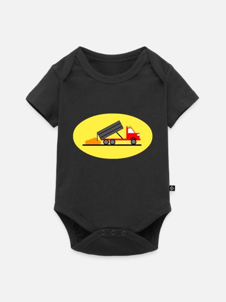 Truck - Baby Premium Kurzarmbody - Schwarz