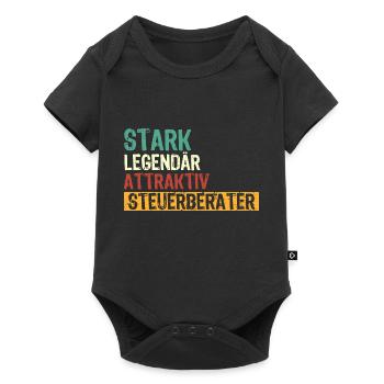 STARK LEGENDÄR ATTRAKTIV STEUERBERATER - Baby Premium Kurzarmbody - Schwarz - Vorne