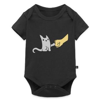 Brofist Cat Pompe à poing - Body à manches courtes Premium Bébé - noir - Devant