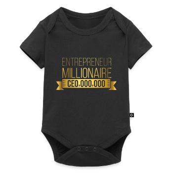 entrepreneur millionnaire PDG000000 Design - Body à manches courtes Premium Bébé - noir - Devant