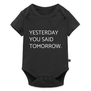 hier vous avez dit demain - motivation - Body à manches courtes Premium Bébé - noir - Devant
