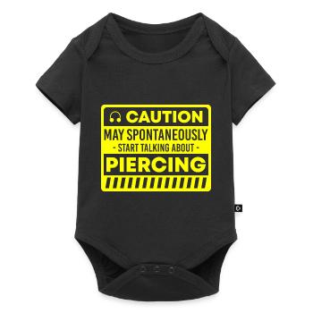 Humour pierceur - Body à manches courtes Premium Bébé - noir - Devant