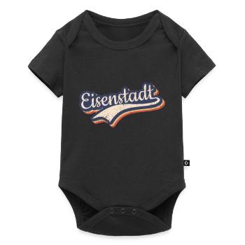 Österreich Eisenstadt Burgenland Retro Typografie - Baby Premium Kurzarmbody - Schwarz - Vorne