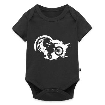 Motorcross Motorcyclist Moto Motorsport - Baby Premium short-sleeve bodysuit - black - Front