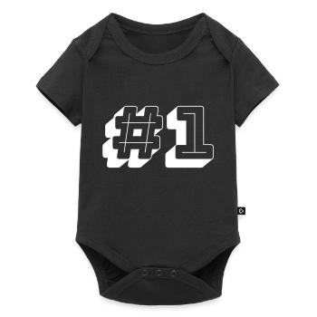 Nummer Eins Nummer 1 - Baby Premium Kurzarmbody - Schwarz - Vorne