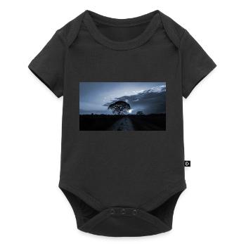 blauer Sonnenuntergang - Baby Premium Kurzarmbody - Schwarz - Vorne