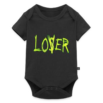 Loser Liebhaber lustiges Meme Clown Geek cooler Vintage - Baby Premium Kurzarmbody - Schwarz - Vorne