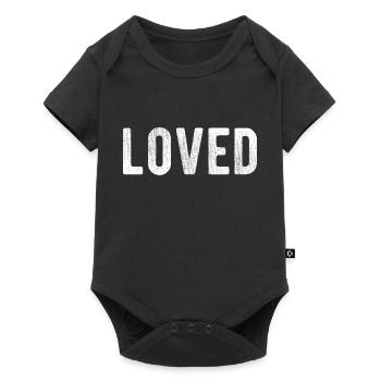 Loved Loved Trendy Cute Gift - Baby Premium short-sleeve bodysuit - black - Front