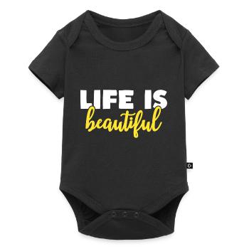 life is beautiful - Baby Premium short-sleeve bodysuit - black - Front