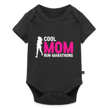 Cool Mom Run Marathons Awesome Runner For MOMS - Baby Premium Kurzarmbody - Schwarz - Vorne
