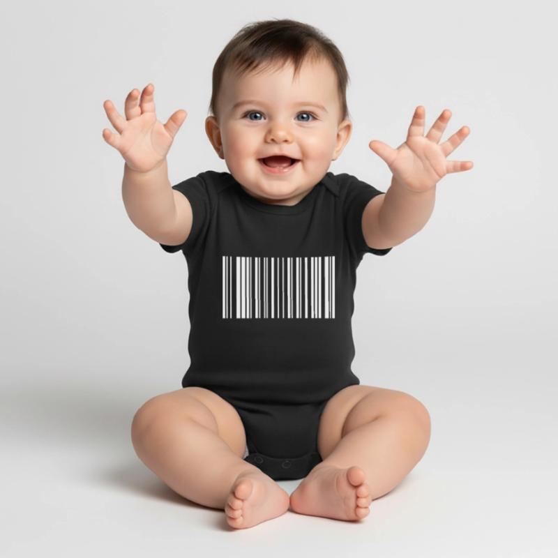 Code-barres de la paix Friedenszeichen Strichcode Symbole Body à manches courtes Premium Bébé