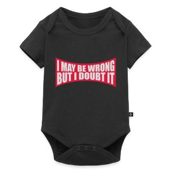 I may be wrong - Baby Premium Kurzarmbody - Schwarz - Vorne