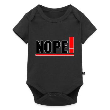 NOPE! - Baby Premium Kurzarmbody - Schwarz - Vorne