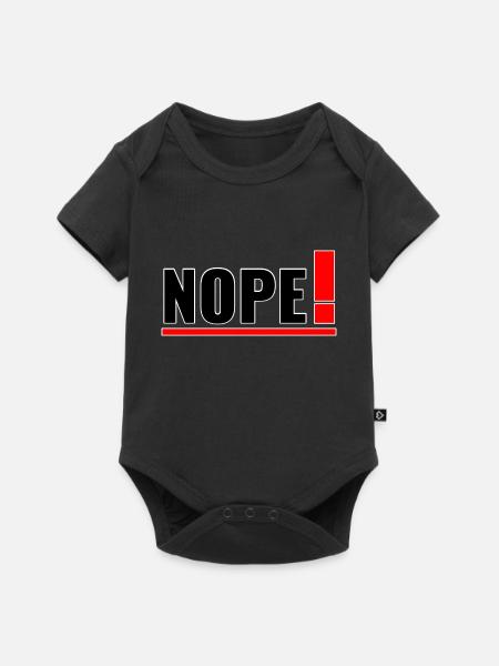 NOPE! - Baby Premium Kurzarmbody - Schwarz