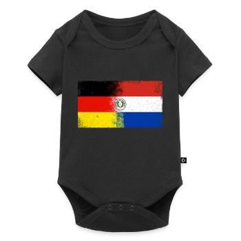 Paraguay Allemagne Drapeau - Body à manches courtes Premium Bébé - noir - Devant