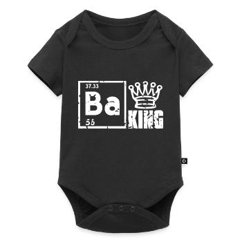 BAKING Cool Vintage Baking KING Designs T-Shirt - Body à manches courtes Premium Bébé - noir - Devant