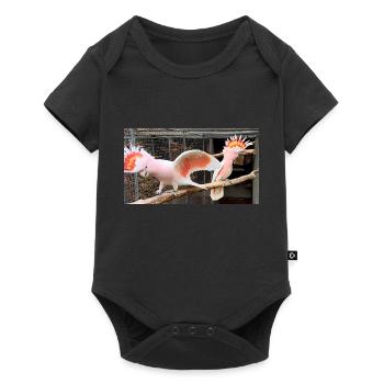 Major Mitchell Cockatoo - Paar - Baby Premium Kurzarmbody - Schwarz - Vorne