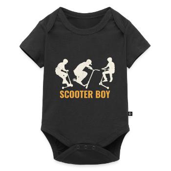 Stunt Scooter Boy Freestyle Scootering Riding - Baby Premium short-sleeve bodysuit - black - Front