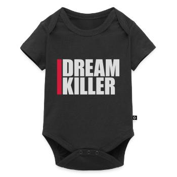 citation pessimiste tueur de rêves - Body à manches courtes Premium Bébé - noir - Devant