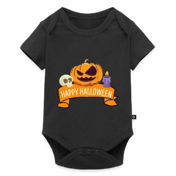 Cadeau effrayant à la citrouille Joyeux Halloween - Body à manches courtes Premium Bébé - noir - Devant