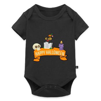 Pet Cats Costume Gift Happy Halloween - Baby Premium short-sleeve bodysuit - black - Front