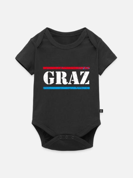 Graz - Baby Premium Kurzarmbody - Schwarz