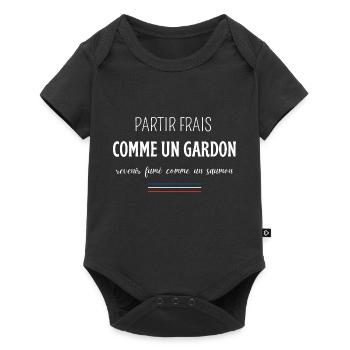 Partir frais comme un gardon - Body à manches courtes Premium Bébé - noir - Devant