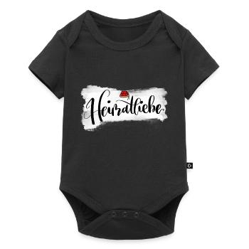 Heimatliebe - Schwarzwald - Bollenhut- Design - Baby Premium Kurzarmbody - Schwarz - Vorne
