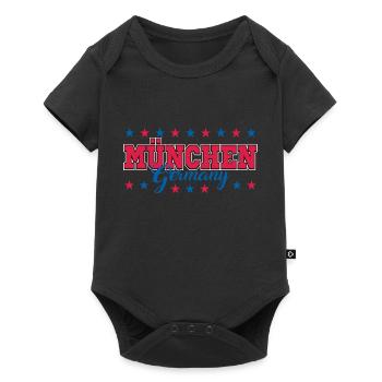 München - Baby Premium Kurzarmbody - Schwarz - Vorne