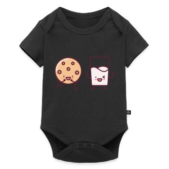Christmas Chocolate Cookie Milk - Baby Premium short-sleeve bodysuit - black - Front