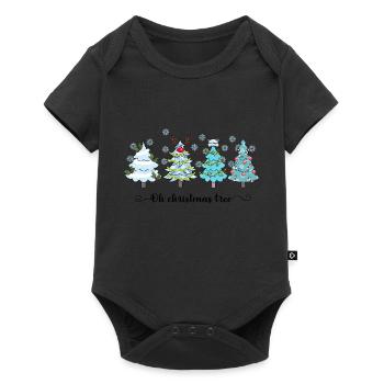 Oh Christmas Tree - Baby Premium Kurzarmbody - Schwarz - Vorne