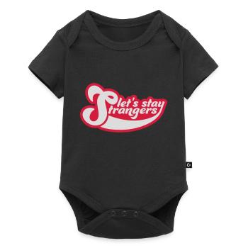 Citation Restons Strangers - Body à manches courtes Premium Bébé - noir - Devant